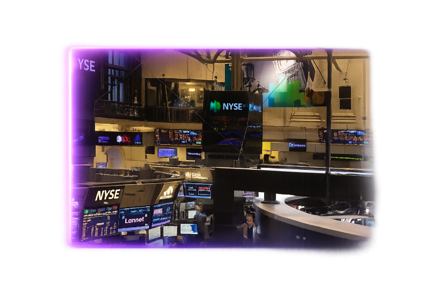 NYSE glowing terminal